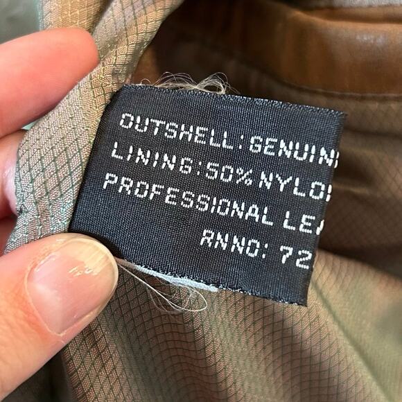 Vintage Adler Collection Animal Print Trim Button Leather Jacket Womens Medium - Picture 7 of 7